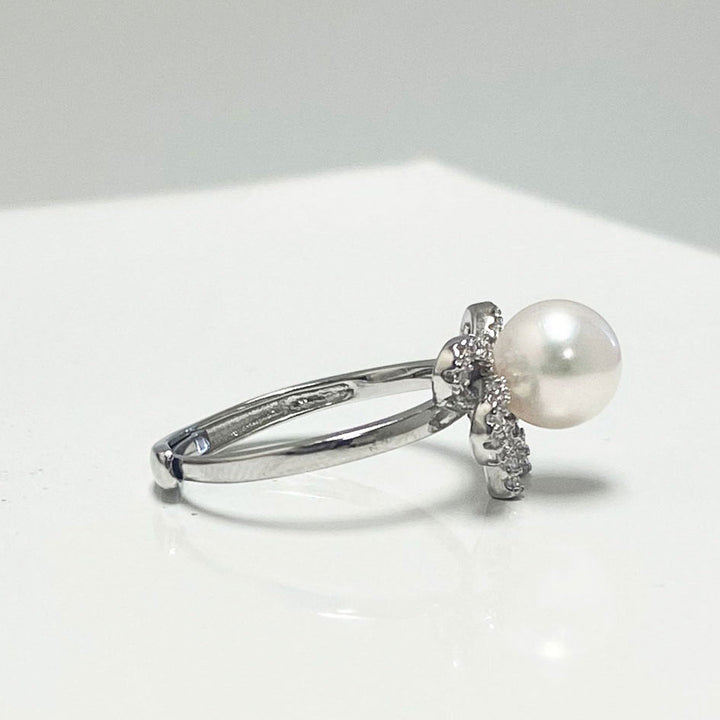 Aiden Akoya Pearl Bow Ring Image 3