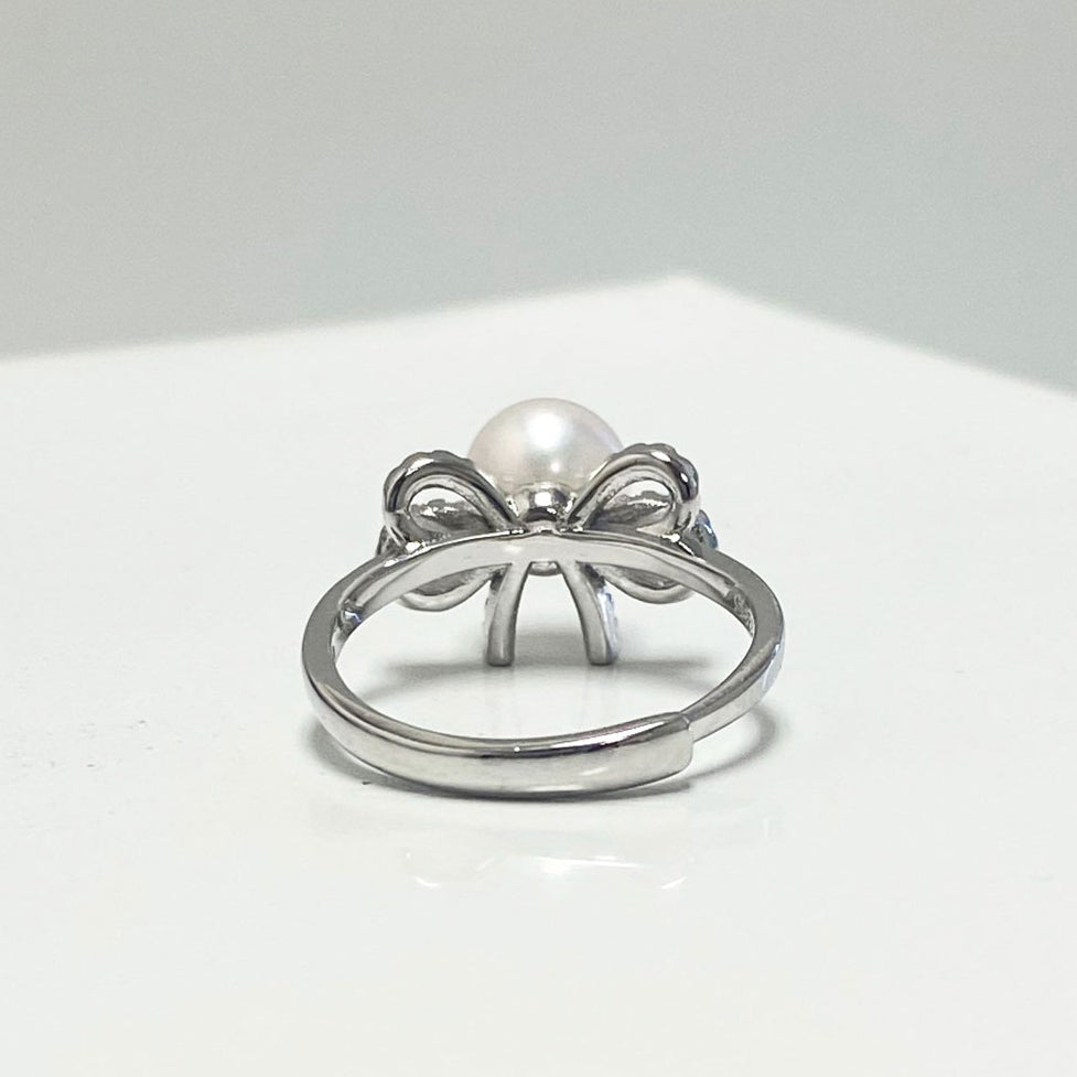 Aiden Akoya Pearl Bow Ring Image 4