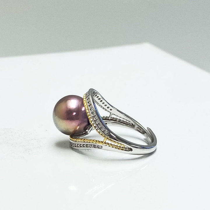 Alexis Fresh Water Gapped Pearl Ring Image 4