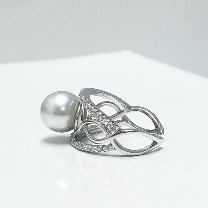 Angie South Sea Pearl Loop Ring Image 2