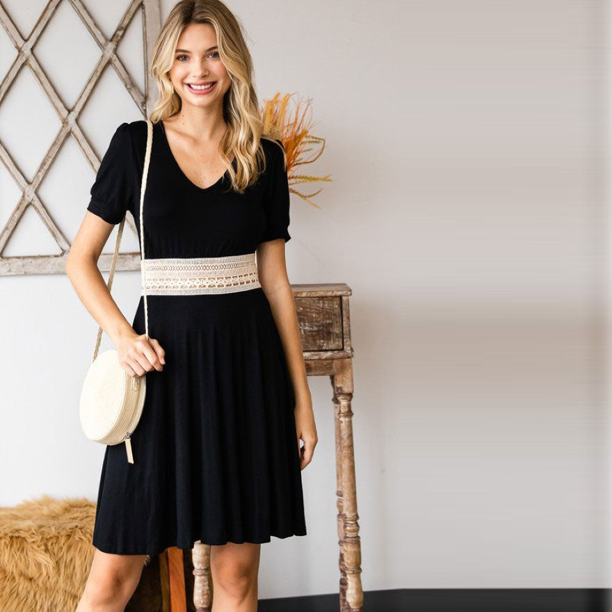 Crochet Vneck Dress Image 1