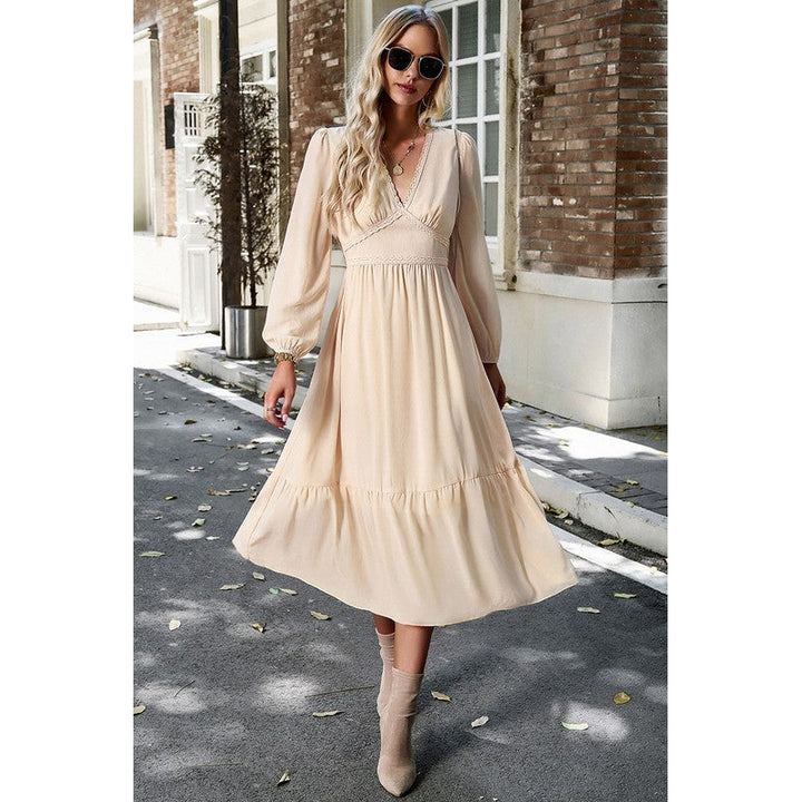 Crossed Front Ruffled Midi Dress Image 9