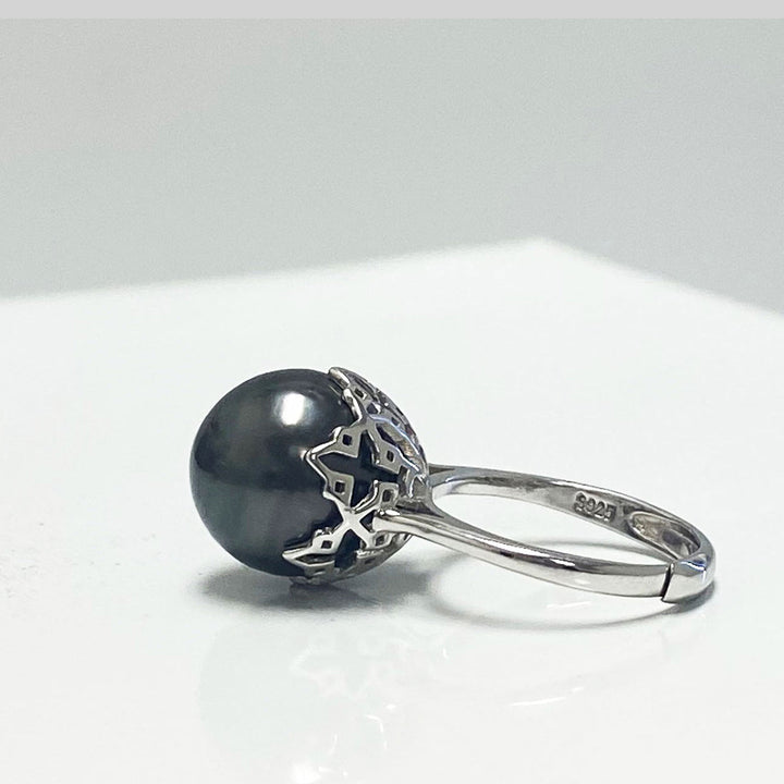 Ariana Tahitian Pearl Single Ring Image 4