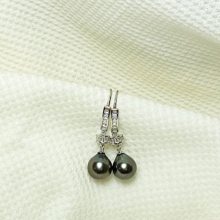 Cassidy Tahitian Pearl Drop Earrings Image 1