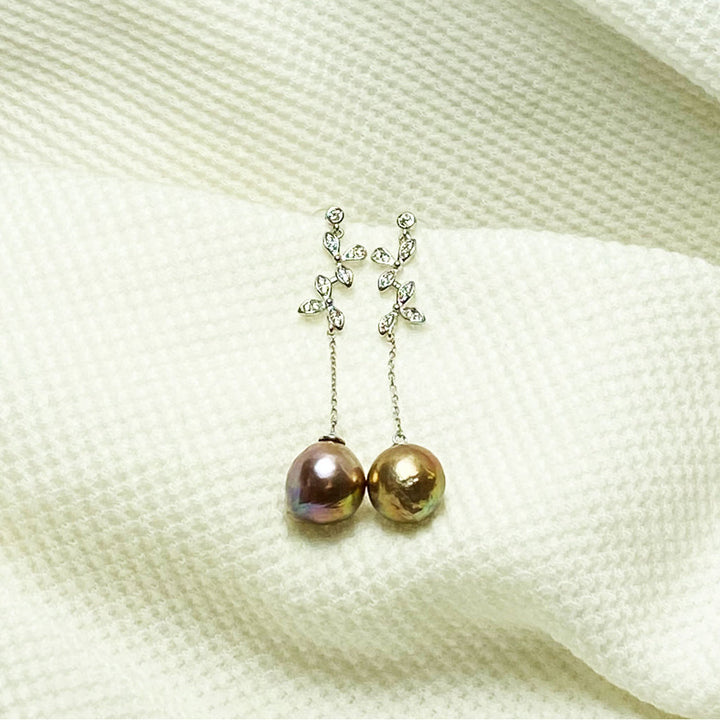 Charlotte Fresh Waster Pearl Drop Earrings Image 1