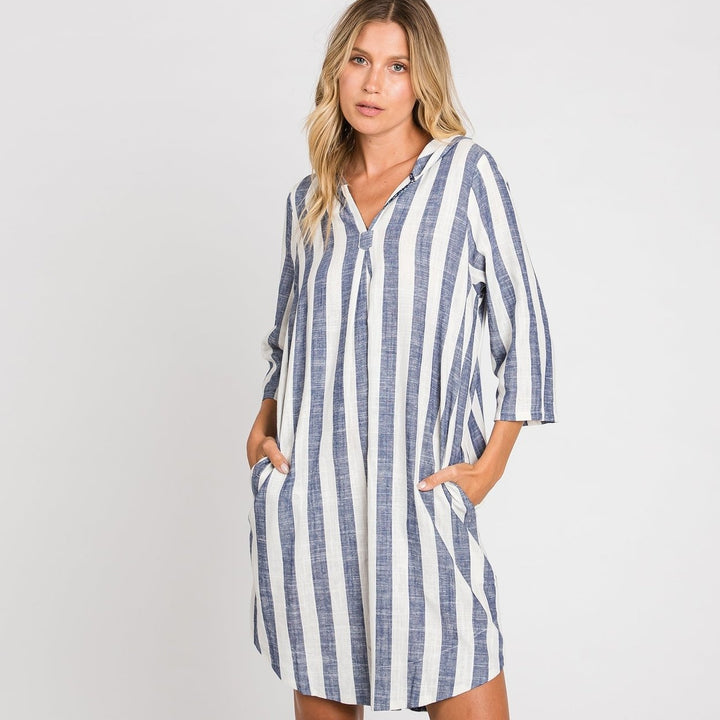 Assertive Stripe Hoodie Dress Image 1