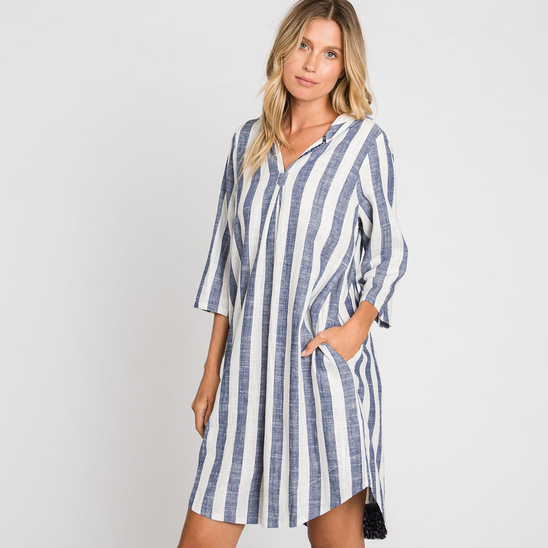 Assertive Stripe Hoodie Dress Image 2