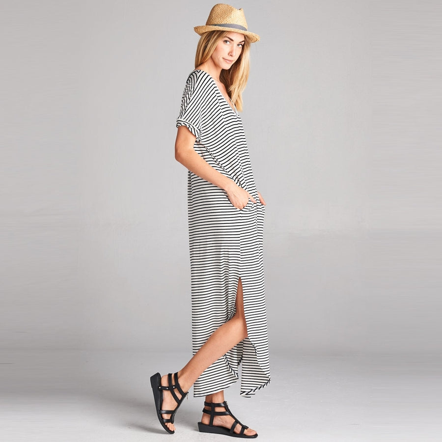 Assorted Striped Print Maxi Dress Image 1