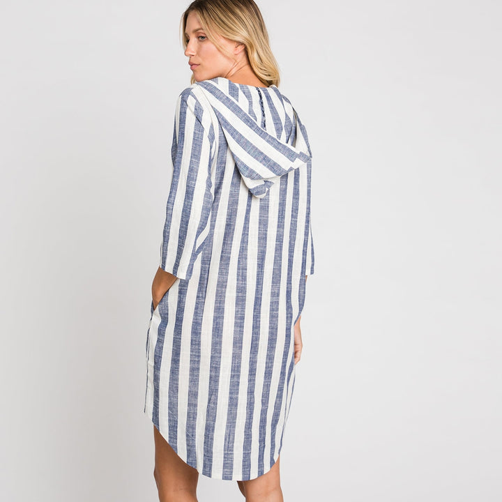 Assertive Stripe Hoodie Dress Image 3