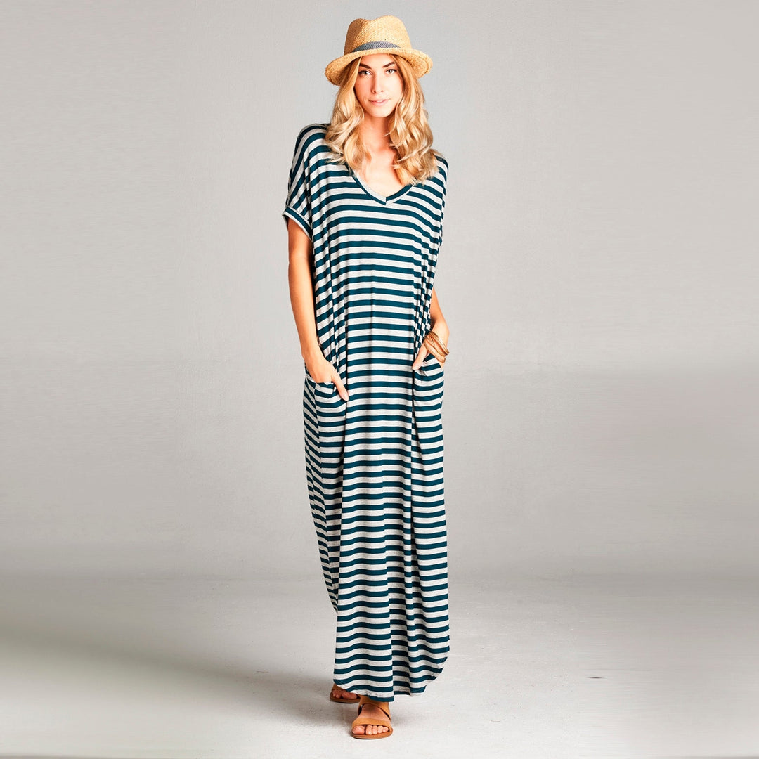 Assorted Striped Print Maxi Dress Image 3