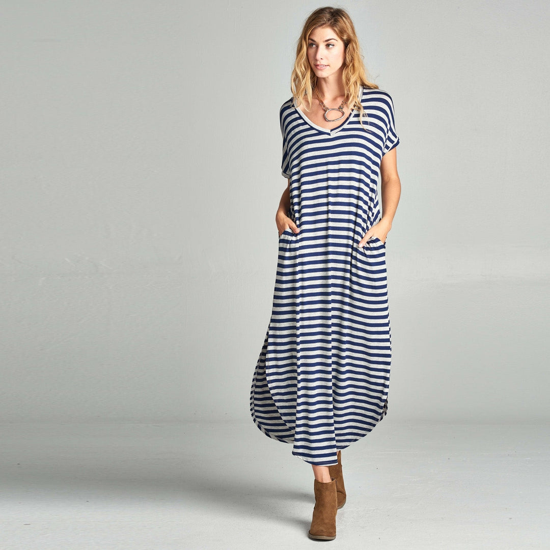 Assorted Striped Print Maxi Dress Image 4