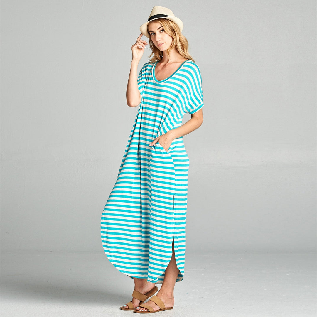 Assorted Striped Print Maxi Dress Image 4