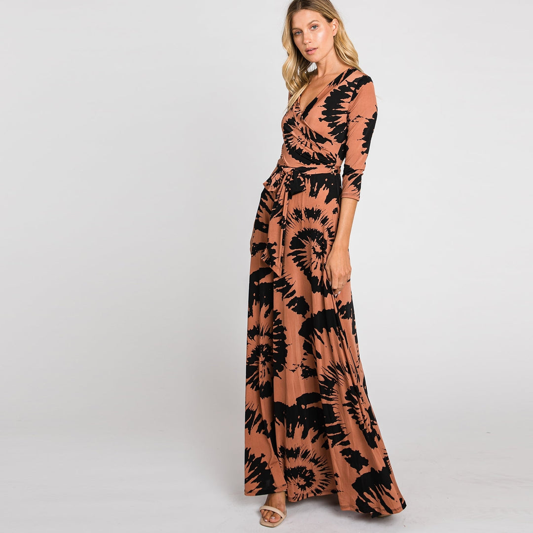 Big Swirl Venechia Maxi Wrap Dress Image 2