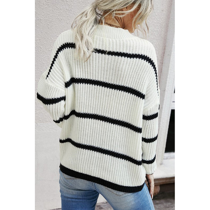 Black Stripes Cozy Sweater Image 6