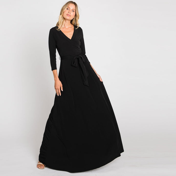 Black Venechia Wrap Dress Image 4