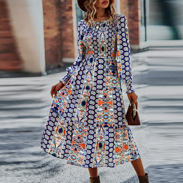 Boho-Boho Print Midi Dress Image 1