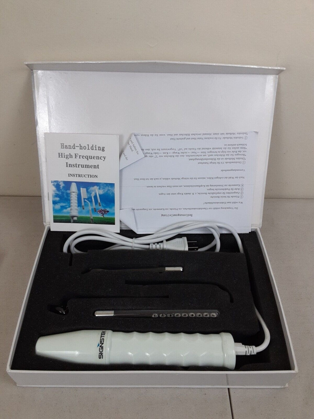 Signstek Portable High Frequency Face Wand Facial Machine for Skin Care Image 3