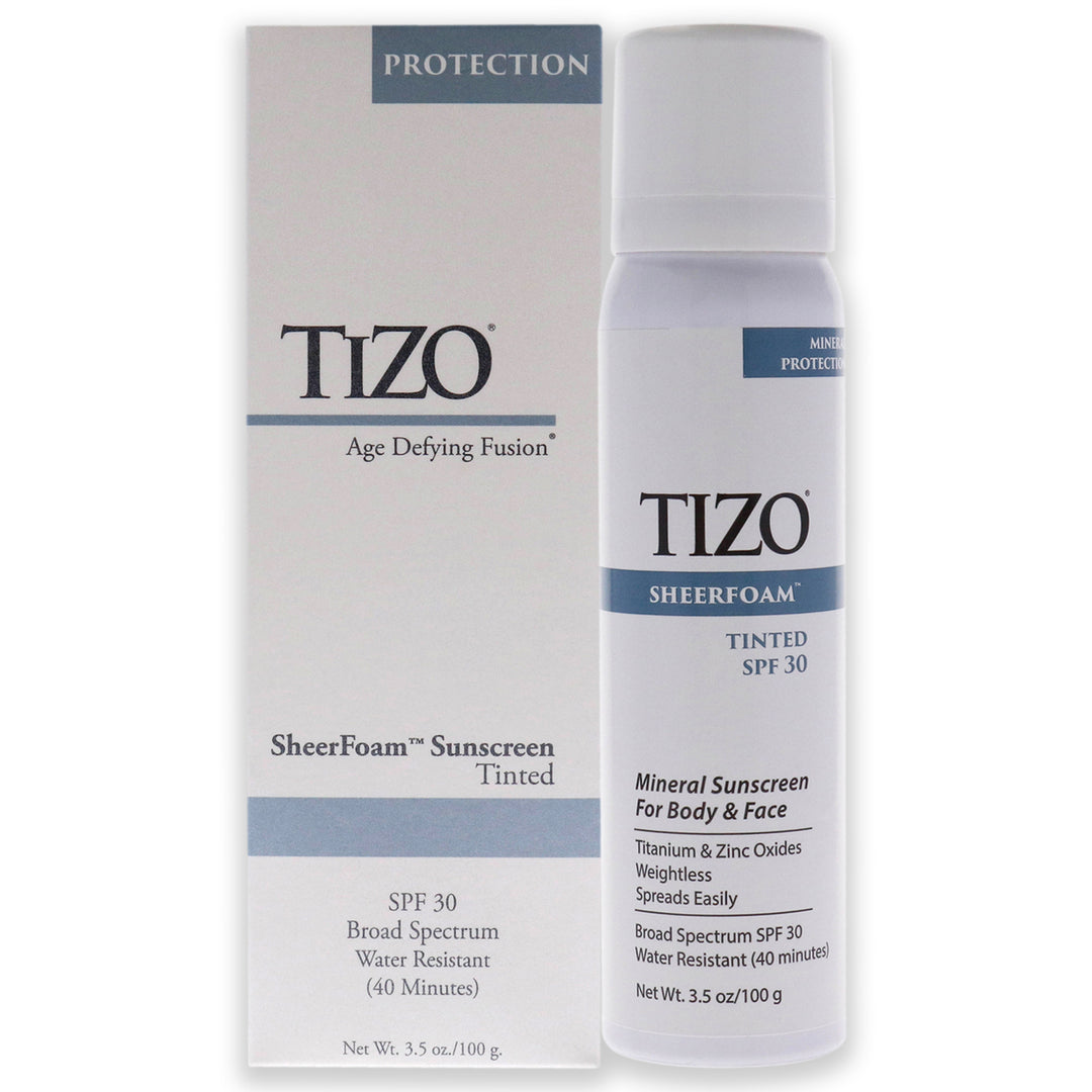 Tizo SheerFoam Body And Face Tinted SPF 30 Sunscreen 3.5 oz Image 1