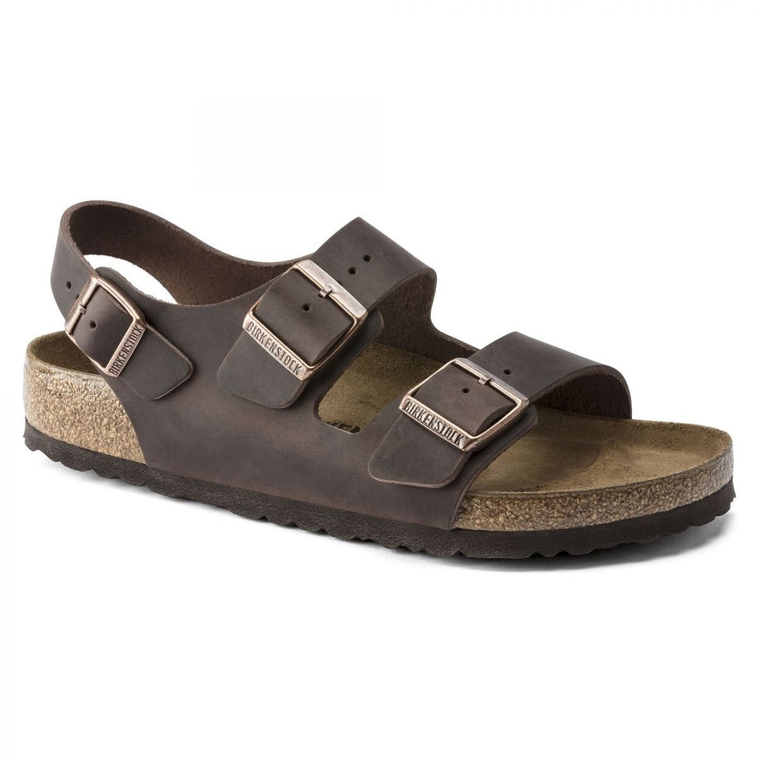 BIRKENSTOCK Unisex Milano Habana Oiled Leather Sandal (regular width) - 0034871 12 HABANA Image 1