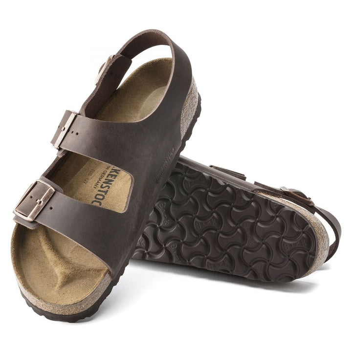 BIRKENSTOCK Unisex Milano Habana Oiled Leather Sandal (regular width) - 0034871 12 HABANA Image 3