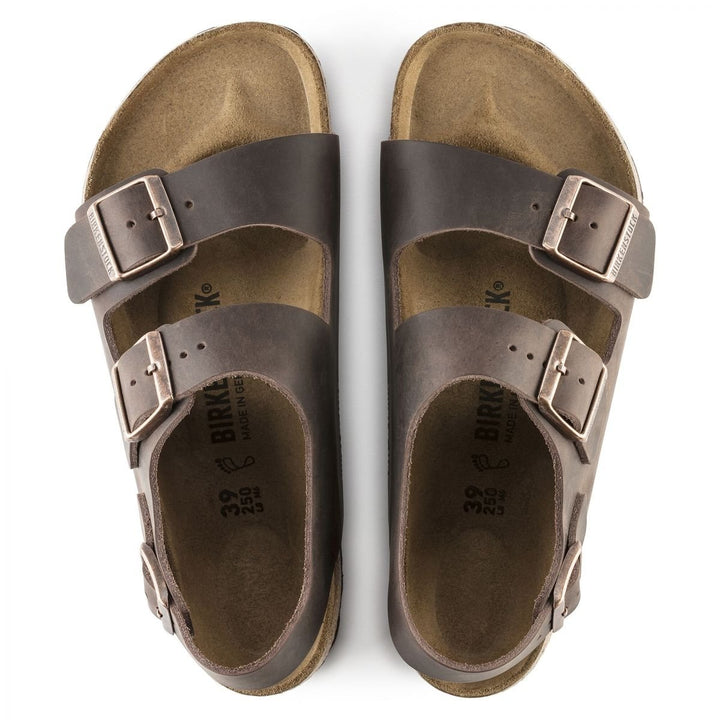 BIRKENSTOCK Unisex Milano Habana Oiled Leather Sandal (regular width) - 0034871 12 HABANA Image 4