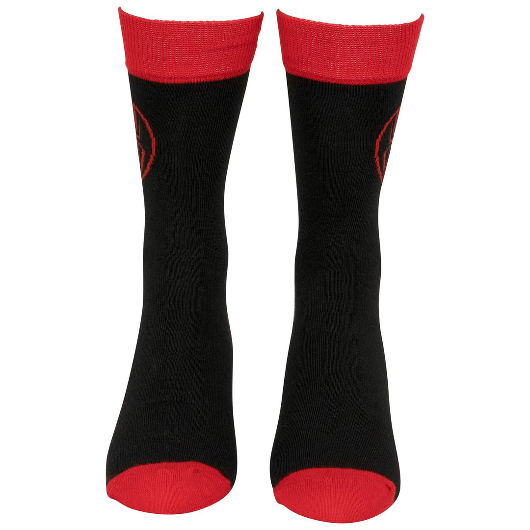 Miles Morales Spider-Verse Logo Crew Sock Image 3