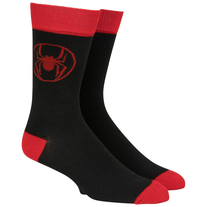 Miles Morales Spider-Verse Logo Crew Sock Image 4