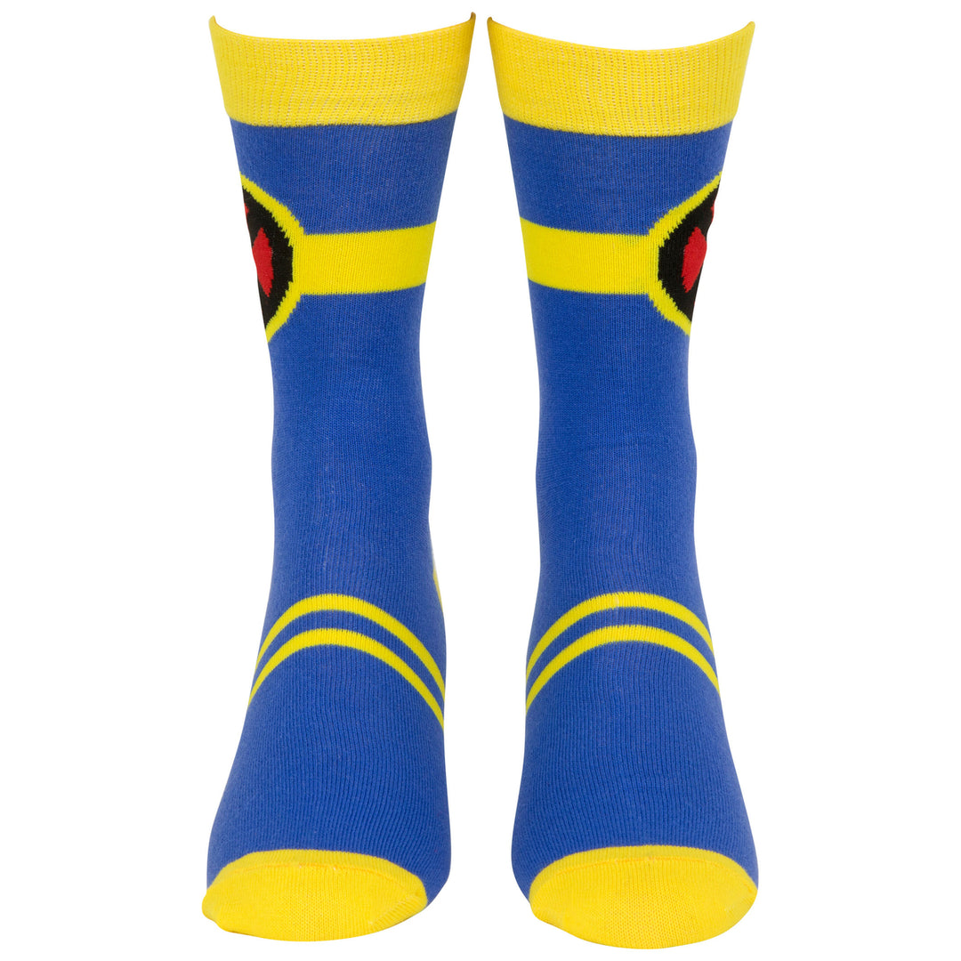 X-Men Cyclops Character Armor Costume Crew Sock Image 6