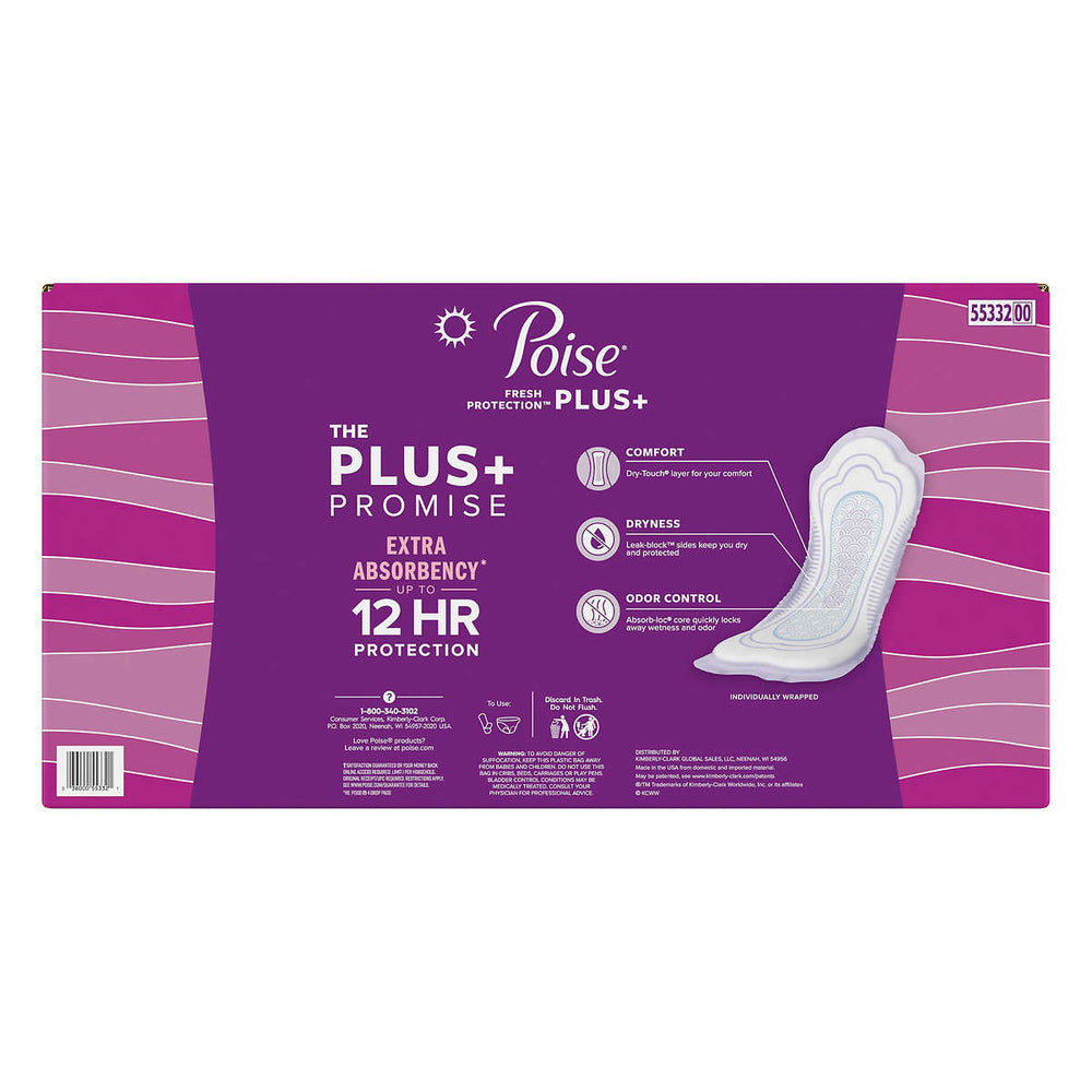 Poise Plus Moderate Absorbency Regular Pads204 Count Image 2