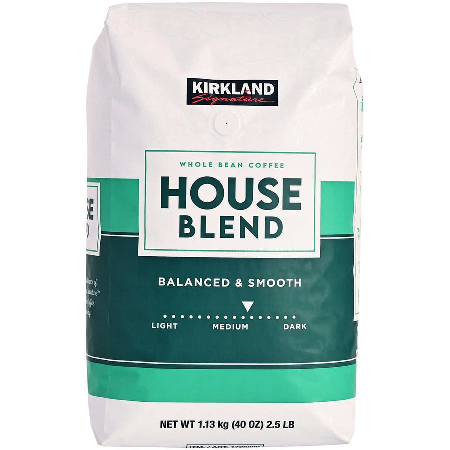 Kirkland Signature House Blend Whole Bean Coffee Medium Roast 40 Ounce Image 1