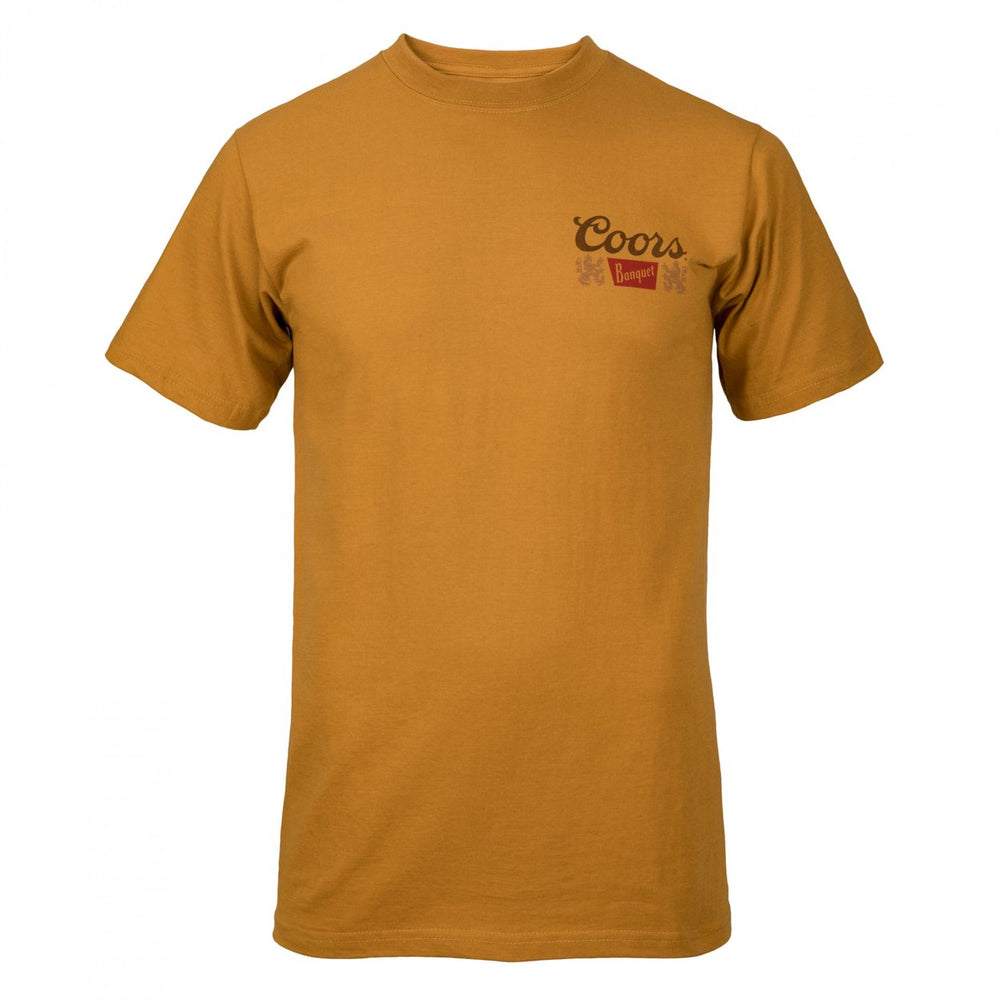 Coors Sunset in Golden Colorado Wheat Colorway Front/Back Print T-Shirt Image 2