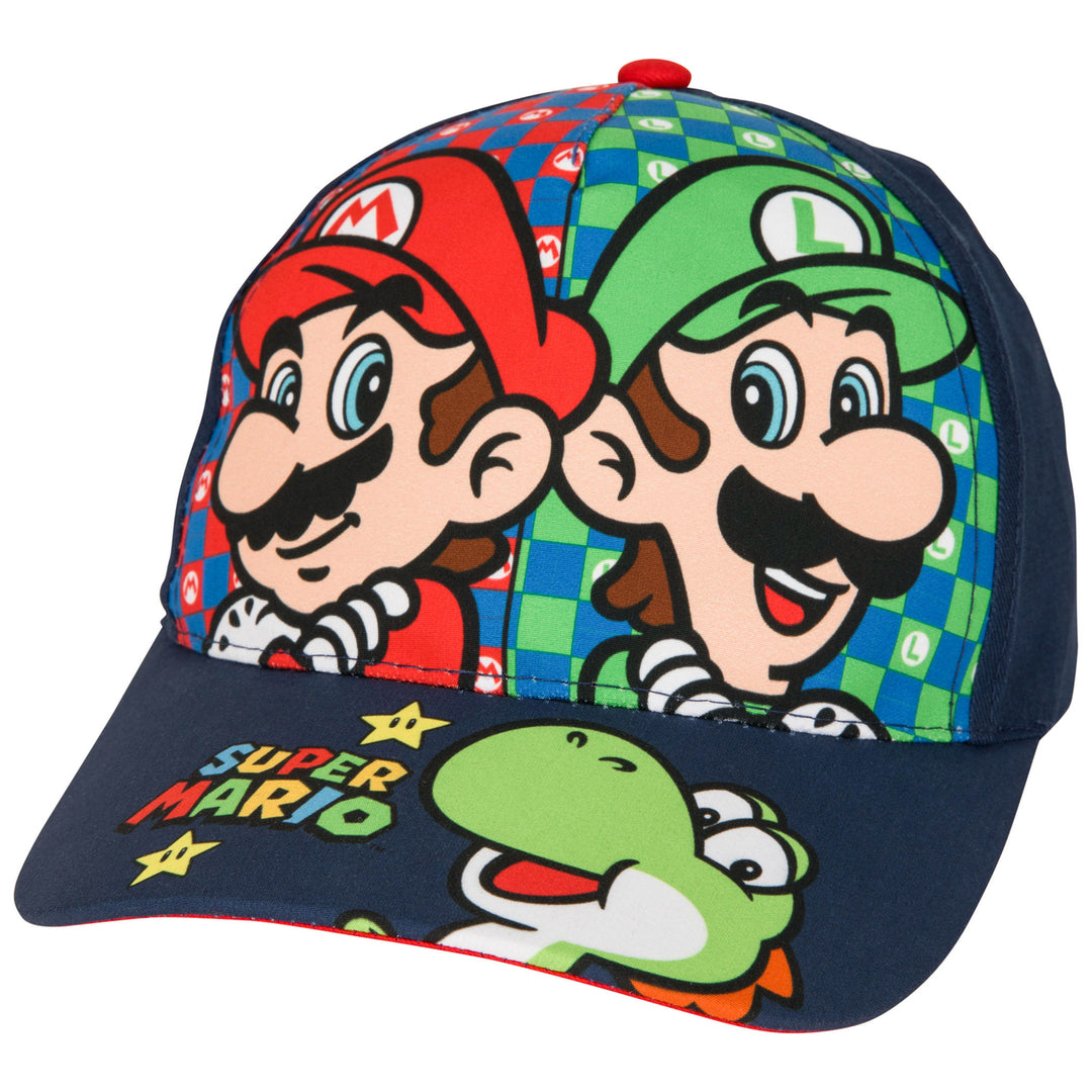 Super Mario Bros. Back to Back Kids Baseball Hat Image 1