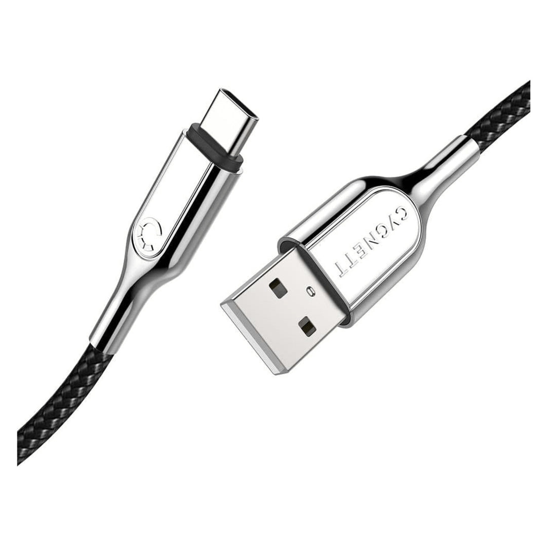 Cygnett Armoured USB-C to USB-A Braided Charging Cable 1M Black CY2681PCUSA Image 3