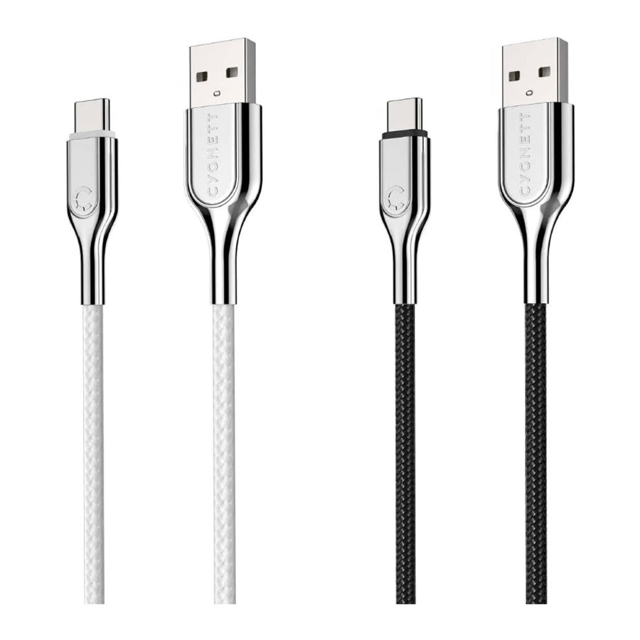 Cygnett Armoured USB-C to USB-A 2.0 Braided Charging Cable 2M Black CY2682PCUSA Image 1