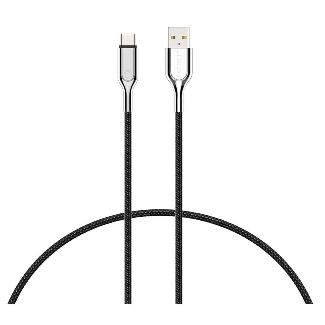 Cygnett Armoured USB-C to USB-A Braided Charging Cable 1M Black CY2681PCUSA Image 4