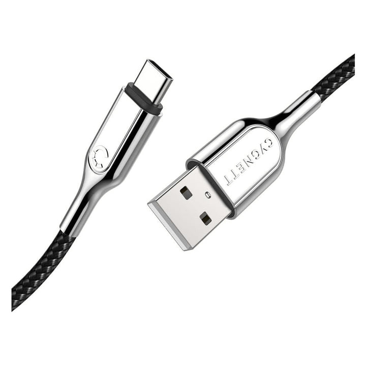 Cygnett Armoured USB-C to USB-A 2.0 Braided Charging Cable 2M Black CY2682PCUSA Image 8