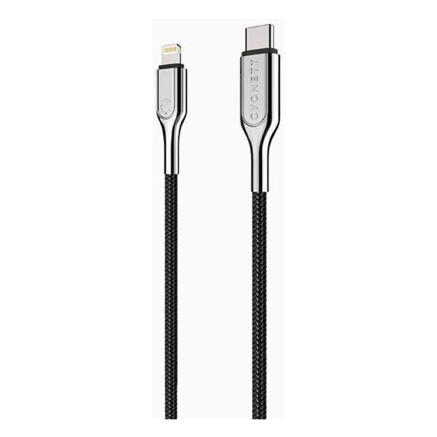 Cygnett Armoured Lightning to USB-C Braided Charging Cable 2M Black CY2801PCCCL Image 1