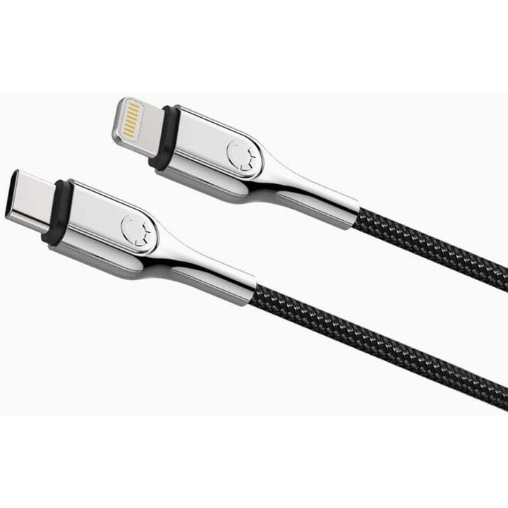 Cygnett Armoured Lightning to USB-C Braided Charging Cable 2M Black CY2801PCCCL Image 2