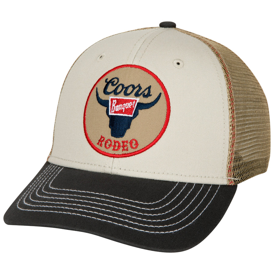 Coors Banquet Rodeo Embroidered Logo Mesh Snapback Hat Image 1