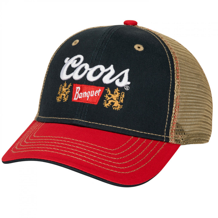 Coors Banquet Classic Logo Navy Colorway Mesh Snapback Hat Image 1