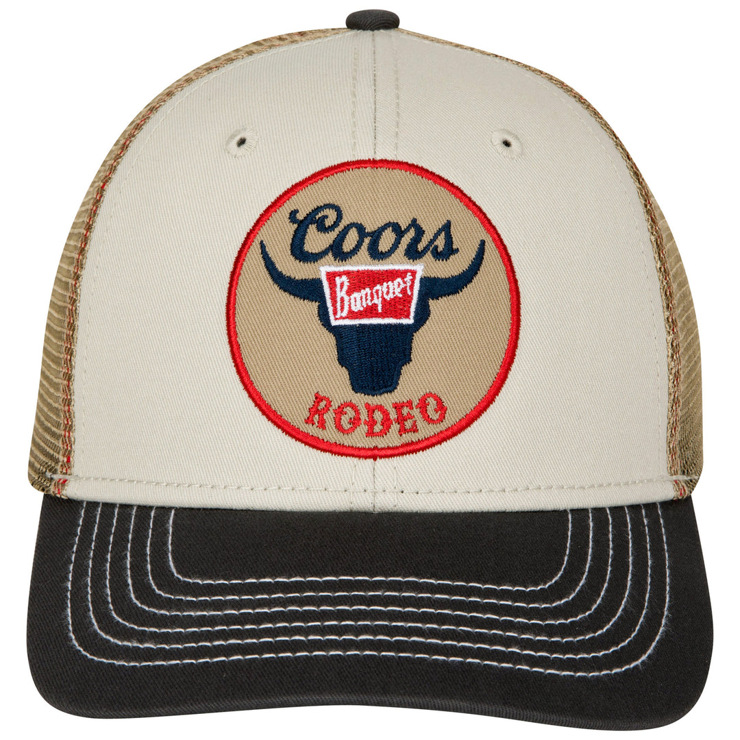 Coors Banquet Rodeo Embroidered Logo Mesh Snapback Hat Image 2