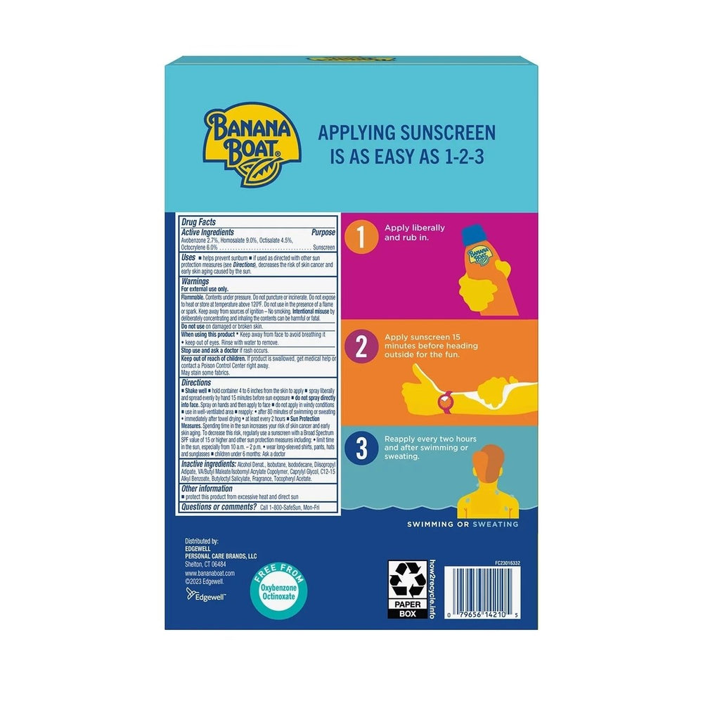 Banana Boat Sport Ultra Sunscreen SpraySPF 50+6 Ounce (Pack of 3) Image 2