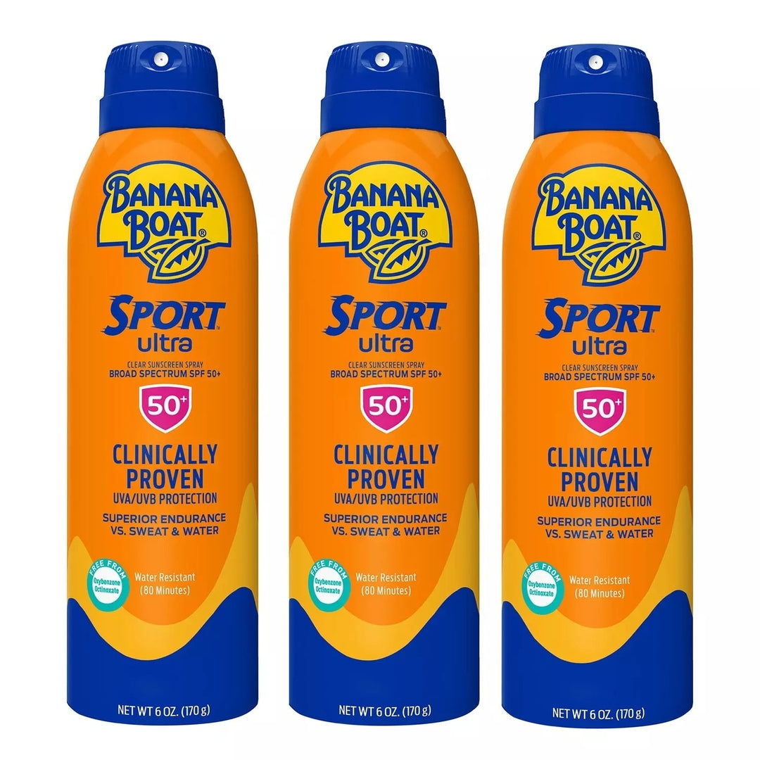 Banana Boat Sport Ultra Sunscreen SpraySPF 50+6 Ounce (Pack of 3) Image 3