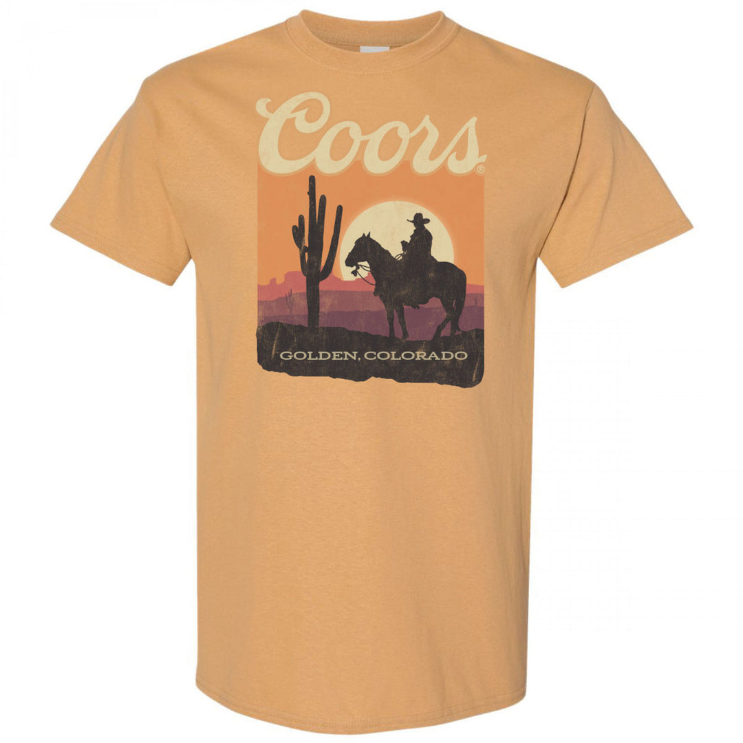 Coors Golden Colorado Western Sunset T-Shirt Image 1