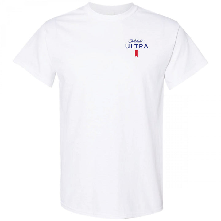 Michelob Ultra Golf Scorecard White Colorway Front/Back Print T-Shirt Image 3