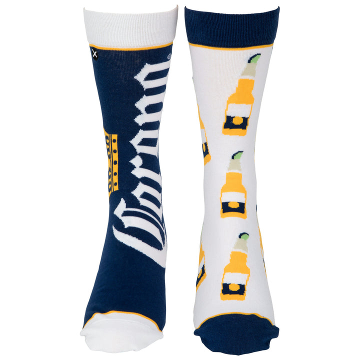 Corona Extra Logo and Bottles Split Crew Socks Image 3