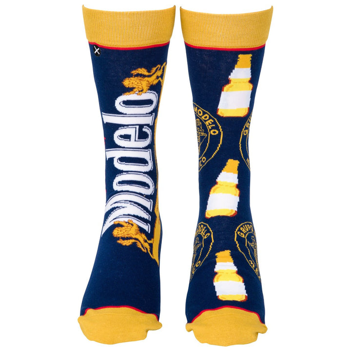 Modelo Especial Logo and Bottles Split Crew Socks Image 3