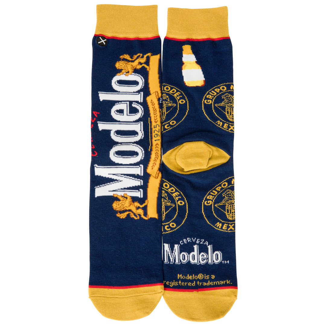 Modelo Especial Logo and Bottles Split Crew Socks Image 4