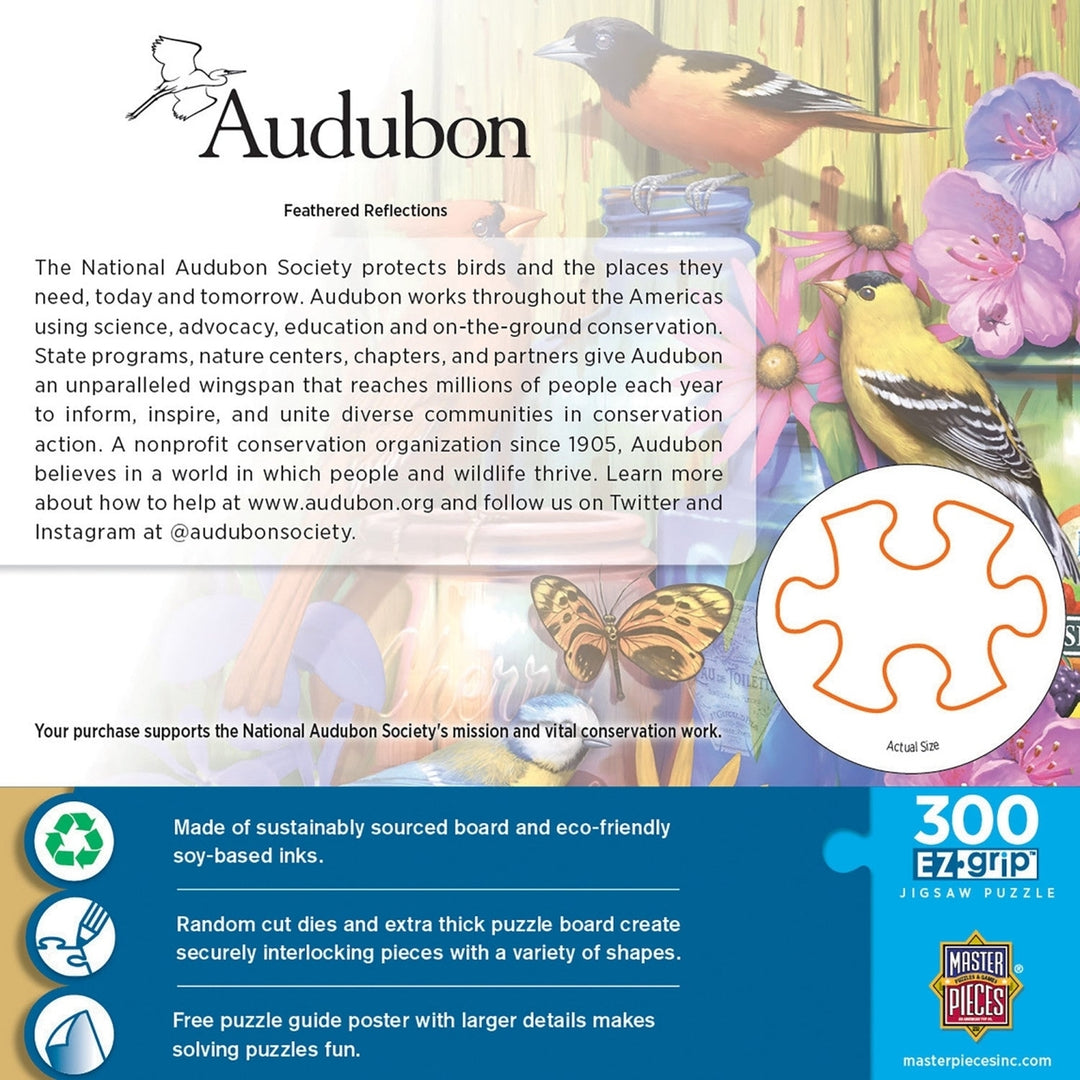 Audubon - Feathered Reflections 300 Piece EZ Grip Jigsaw Puzzle Image 3