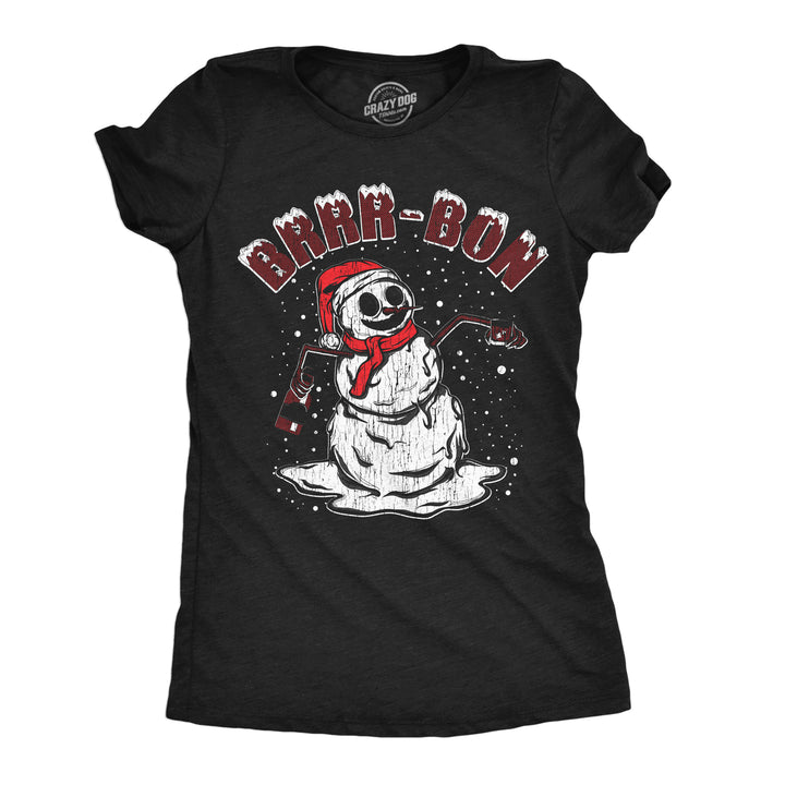 Womens Funny T Shirts Brrr Bon Sarcastic Christmas Drinking Tee For Ladies Image 1